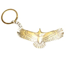 Kaimed Brass Pendant Key Chain Indian Necklace Amulet Ring Chain Craft Lucky Item Lucky Charm Eagle