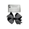 EmilyRose Couture Ribbon Twist Hair Bows (Large Headband, Black Stripes)