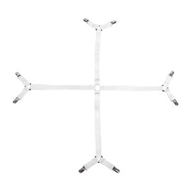 Fdit Bed Sheet Holder Straps High Elastic Band Adjustable Bedding Accessories for Bed Sheets Sofa Cushions Electric Blankets Mattresses Fixing（Nylon）(white)