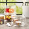 STORi Bella Stackable Clear Plastic Container (Set of 3) Round