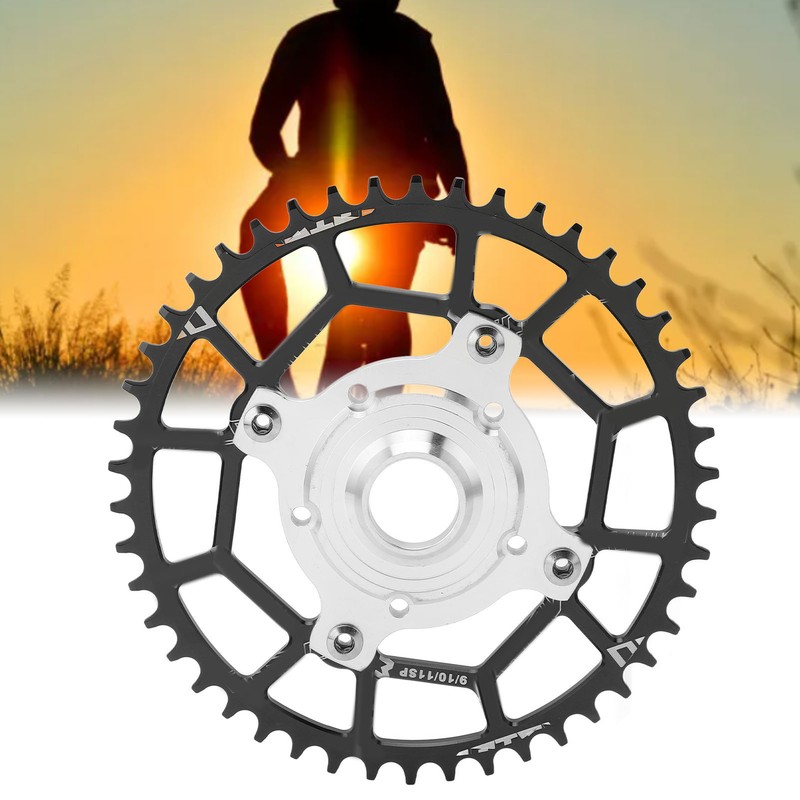 Aluminum Alloy 46T 104 BCD Chainring and Adapter Replacement for