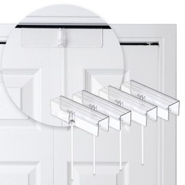 (4- Pack) - Safety Innovations Bi-fold Door Lock - Closet Protection Child and Pet Proof Bi-fold Door Lock - Tool-Free Installation - Unbreakable Clear Polycarbonate - for 1 3/8" Thick Wood Doors