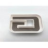 Auto Front & Rear GMC White Black OVERLAY Emblem Badge