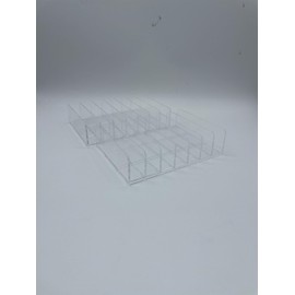 2-Pack Acrylic Eyeshadow Palette Organizer, 7-Section Cosmetic Storage for Makeup Palettes, CDs, Sunglasses – Clear Vanity Display Case with Durable Design