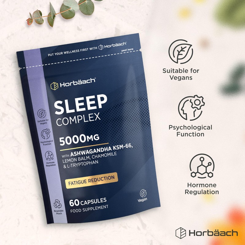 Sleeping Tablets with Ashwagandha KSM-66 | 5000mg Complex for Adults