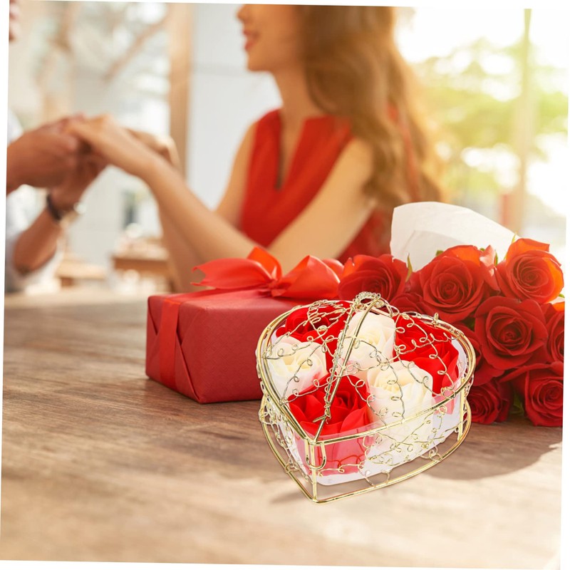 ABOOFAN Floral Scented Soap Flower Rose Soap Box for Valentine's