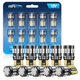 Marsauto 194 LED Bulb Blue for Dome Map Light, 168 2825 W5W T10 Wedge Replacement Super Bright LED Light Bulbs for Car Courtesy Step Dash Side Marker Trunk Light (Pack of 10)