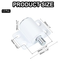 sourcing map Sliding Window Locks Push-in Window Security Lock with Keys, Sliding Door Keyed Locks for Up and Down Window, Horizontal Sliding Window Doors, White 2 Set