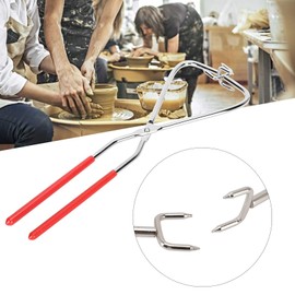Dipping Tongs Glazing Tools, Stainless Steel Pottery Sculpture Tongs Pottery Clay Sculpture Tool Pliers for Clay Modeling Sculpturing