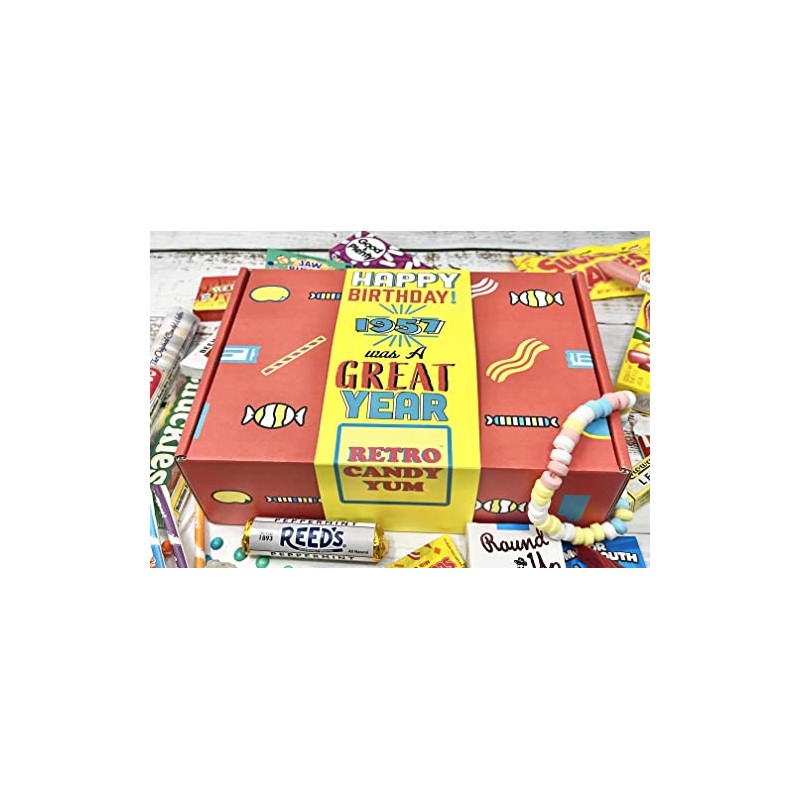 RETRO CANDY YUM ~ 1957 68th Birthday Gift Box of