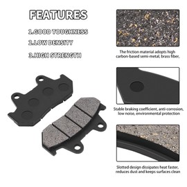 XuLong Front Rear Brake Pads Compatible with HONDA GL1100 GL 1100 Goldwing/Interstate GL1100A Goldwing Aspencade GL1200 DE/DF/DG/AE/AF/AG GL1200 I/1200 A/GL12SE-i GL1200L