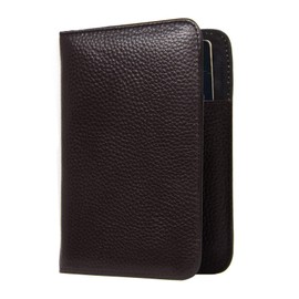Vedicci Porta Pasaporte para Viaje. Funda para Pasaporte de Piel Genuina. Pasaporte Funda en 4 Colores. Cartera estilo Porta Pasaporte. Estuche de Viaje para Pasaporte y Visa. Passport Holder.a (Cafe)