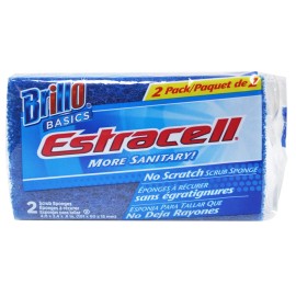 Brillo Basics Estracell Sponge No Scratch 2 Pack
