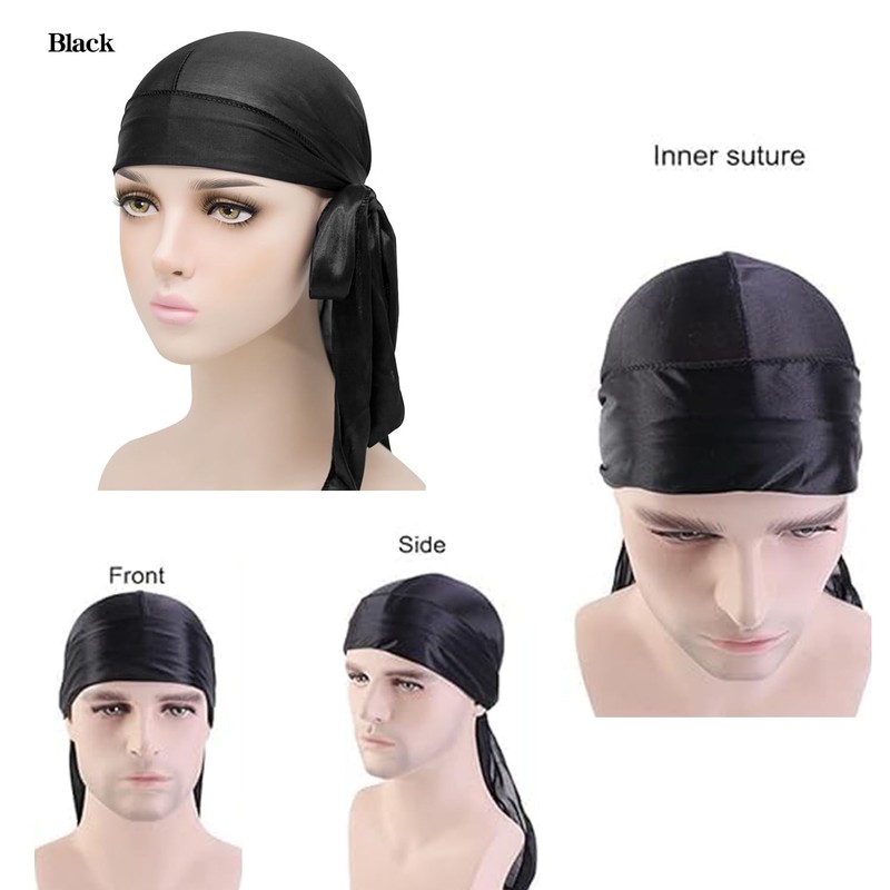 1 Pcs Silky Durag – Silk Du Rags for Men,