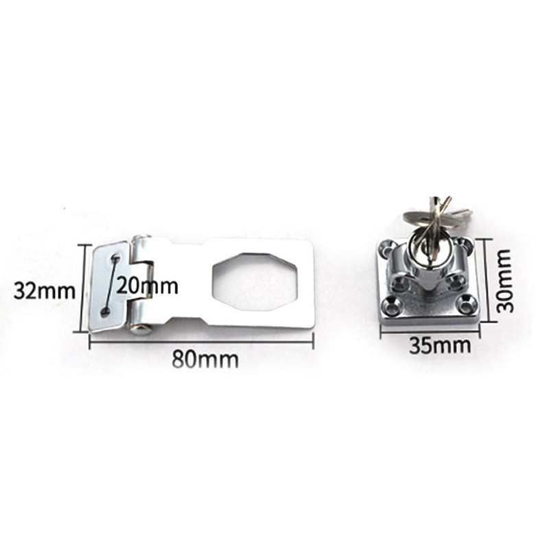 Keyed Locking Hasp, Tiberham Heavy Duty Hasp Staple with Integrated