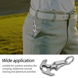 Wakects Climbing Hook Gravity Grave Hook Stainless Steel Gripper Climbing Hook Foldable Multifunctional Gravity Hook Climbing Claw for Outdoor Life (S)