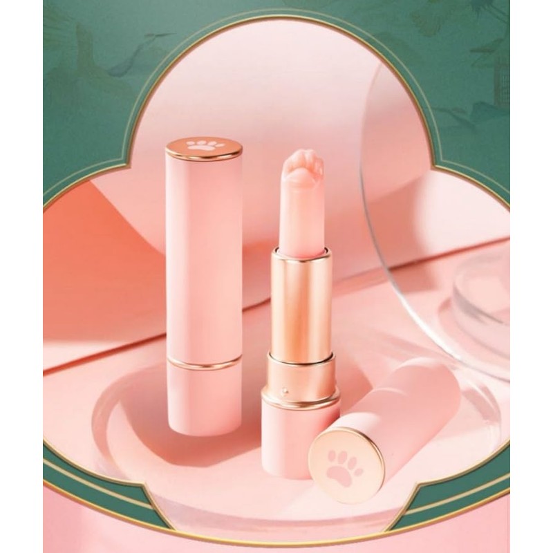 UNYOKE Cat Paw Shape Lip Balm, Moisturizing, Temperature Sensitive Discoloration,