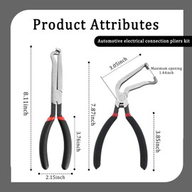 2PCS Electrical Disconnect Pliers for Cars 1 * 60°+1*Straight,Electrical Connector Pliers Disconnects Electrical Connectors/Hose/Fuel Injectors,Universal Spark Plug Pliers Car Accessories