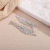 Xerling Boho Chandelier Tassel Earrings Sparkling Silver Rhinestone Fringe Bridal