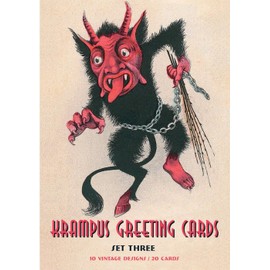 Krampus Greeting Cards Set Three: 20 Assorted Cards and 21 Envelopes in Deluxe Tin