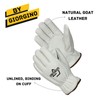 GIORGINO Goat Leather Driver Gloves, Unlined Binding on Cuff, Keystone