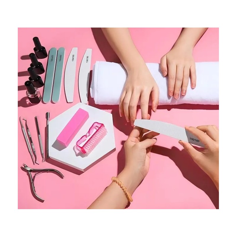 Kit De Para Manicure Y Limas Para Uñas Profesional 12