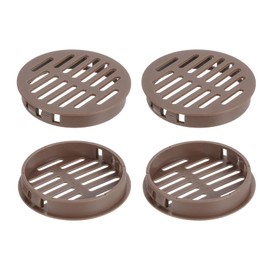uxcell Round Soffit Vents 2 inch, 4Pcs Brown Plastic 60mm Soffit Vent Cover - Circular Air Vent Grille - Air Flows Easily for Bathroom Home, Office, Kitchen, Cabinet, Wardrobe