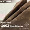 Canvas Garden Tool Bag, 16OZ Waxed Canvas Garden Tools Storage