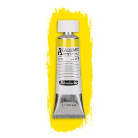 Schmincke - Akademie Acrylic Colour, Primary Yellow in 60 ml Tube, 23224011, Fine Artist Acrylic Paint, Brilliant, Highly Lightfast and Cadmium-Free, for Acrylic Painting, Mixed Media