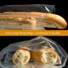 Large Bread Poly Bags,100 Pcs 22x6x10 Inch Bread Loaf Packing