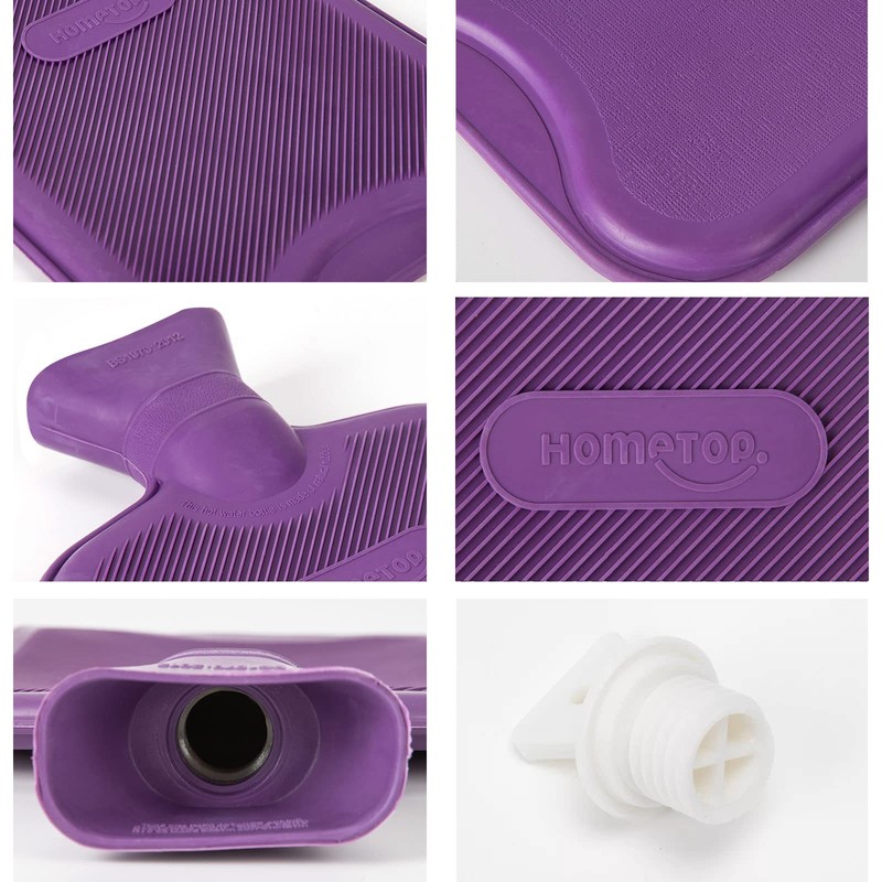 HomeTop Premium Classic Rubber Hot Water Bottle with Cute Knit