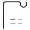 National Hardware N275-507 Extended Wall Hook, 9", Black