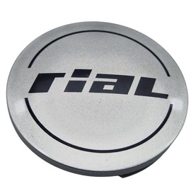 4 x Rial Hub Caps 64 mm Silver (N32) Logo Black (RIA) – Original Wheel Centre Cap/Hub Cap