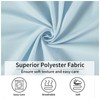 YOSTEV Light Blue Ruffle Shower Curtain Farmhouse Fabric Cloth Shower