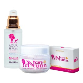Kit Crema Limpiadora Nunn Care Jabón Arroz Piel Seca Y Sérum Momento De Aplicación Día/noche