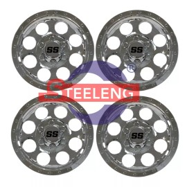 SS GOLF CART SGC 10" WHEEL COVERS CHROME FINISH SS DESIGN (SET OF 4)