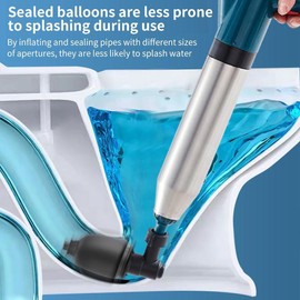 Toilet Plunger Kit, High Pressure Air Drain Cleaner, Toilet Clog Remover for Bathroom, Shower, Sink, and Bathtub, Essential Household Cleaning Tools