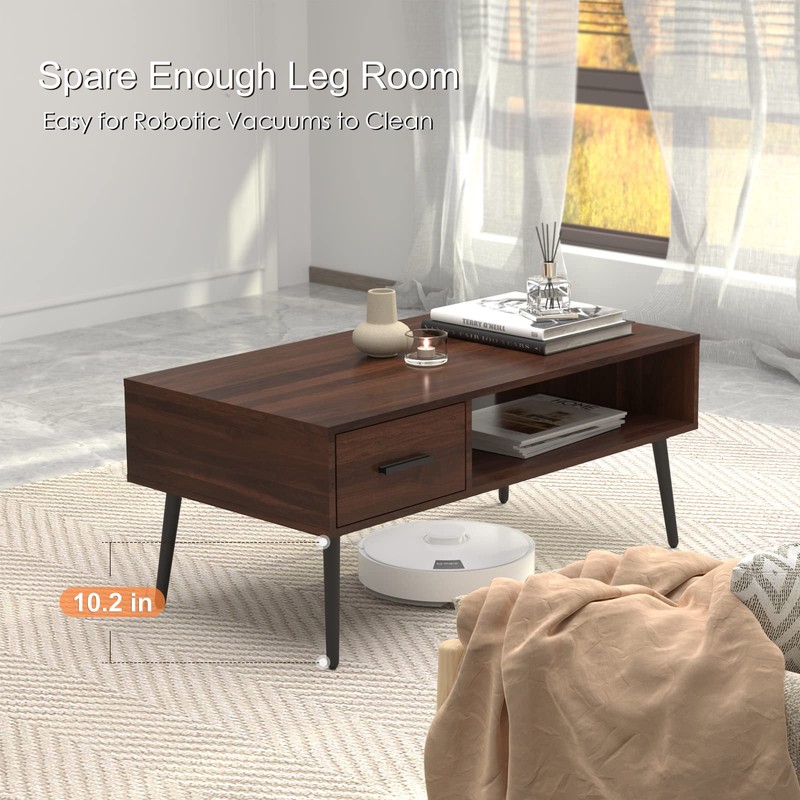 HAIOOU Coffee Table, Mid Century Modern Center Table for Living