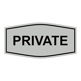 Fancy Private Sign (gris claro) - M