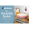 Whitmor Wire Stackable Basket, White