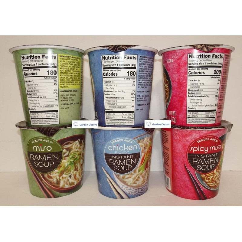 Trader Joe’s 3 Instant Ramen Soup, Miso, Chicken Flavor, Spicy