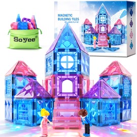 Soyee Diamond Magnetic Building Blocks - Princess Toys for 3-8 Year Old Girls & Boys - 3 4 5 6 Year Old Girl Birthday Xmas Present