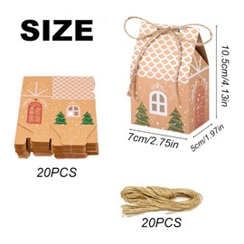 Pack of 20 Christmas Gift Boxes, Gift Box, Christmas Box, Candy Box, Kraft Paper Gift Box