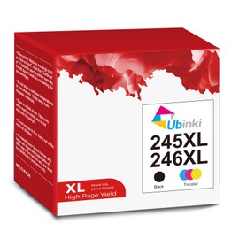 Ubinki 245XL 246XL Ink Cartridge Replacement for Canon 245 246 PG245 CL246 XL MX490 TR4520 MG2522 TR4500 TR4522 TS3322 TS3122 TS3300 MX492 TS3320 TS3100 MG2500 MG2520 MG2525 (PG245xl Black,CL246xl Tri-color)