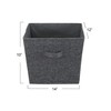 Household Essentials, Graphite 2 Pack Open Storage Bins, Medium-10 W