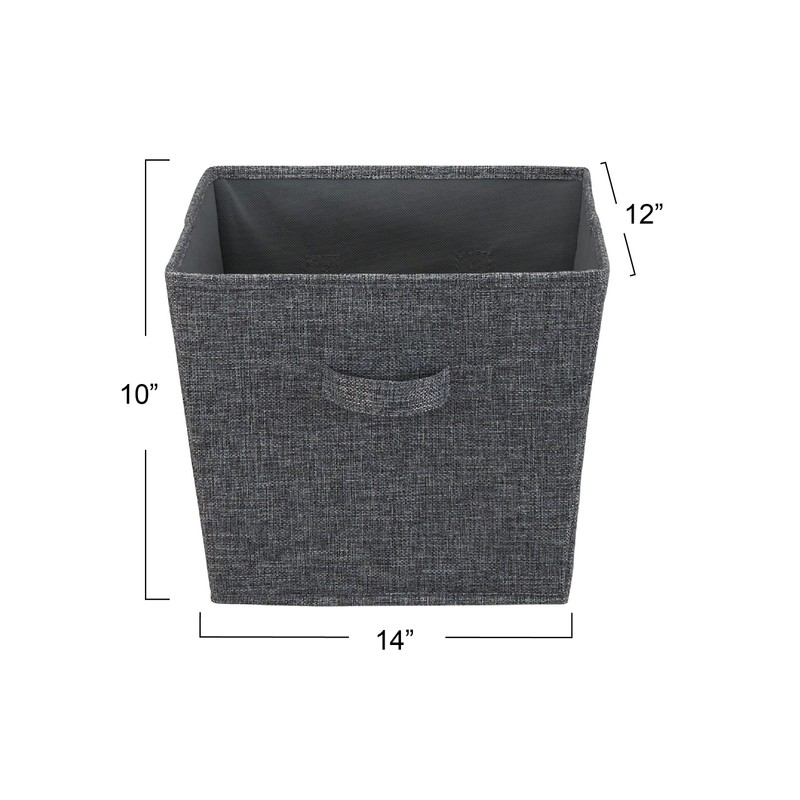 Household Essentials, Graphite 2 Pack Open Storage Bins, Medium-10 W
