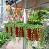 Roshtia 24 Pcs Plastic Hanging Planter Hanging Flower Plant Pots