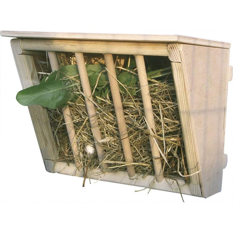 Hay Rack with Wooden Seat, 25 x 17 x 20