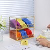 REDHUGO Glass Tea Bag Organizer for Counter, 2-Tier TeaBag Organizer