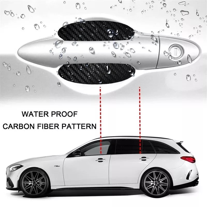 Door Protection 4 Set Black Carbon Fiber Truck Car Door
